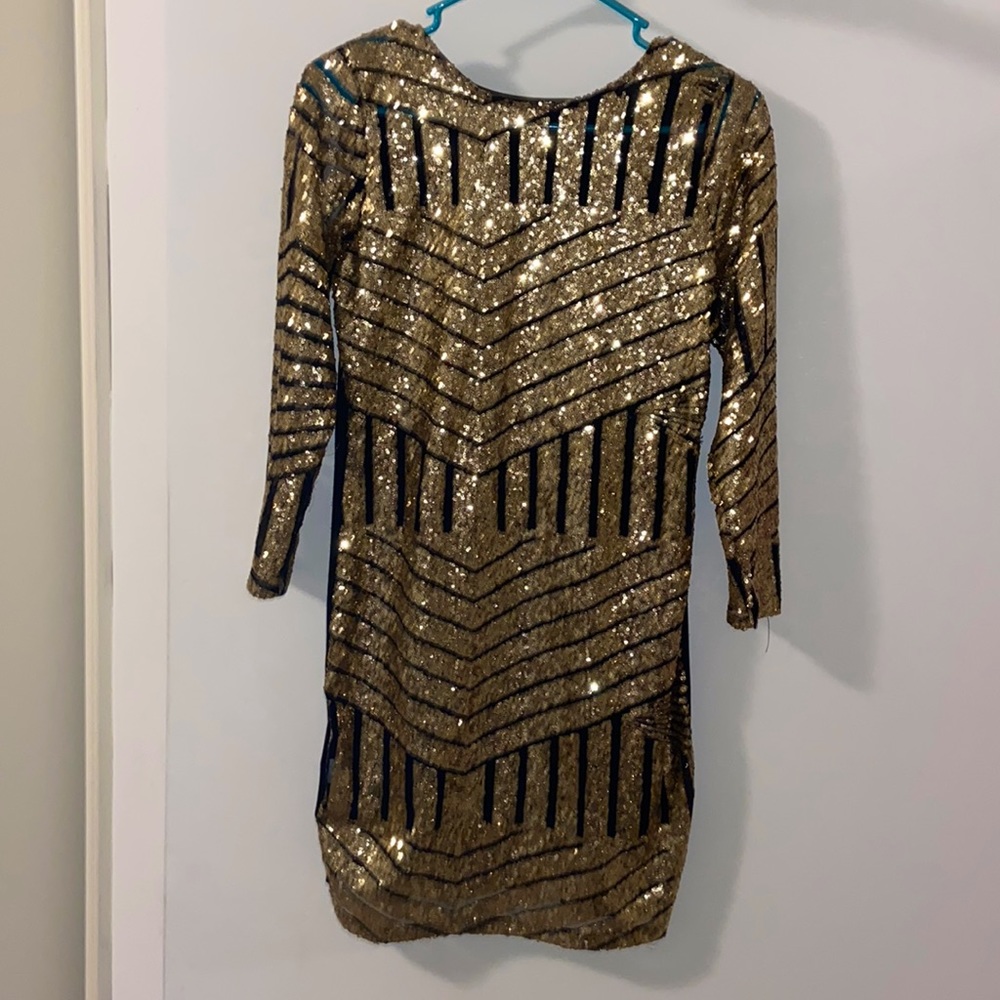 Gold Sequin Sparkle Dress ✨